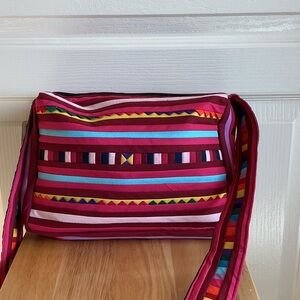 Vibrant Striped Handmade Pieced Crossbody Bag💖💖💖NWT
